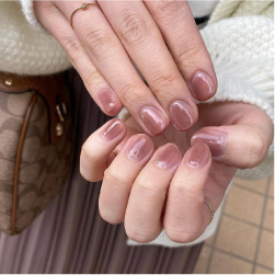 チュルンネイルピンクベージュ