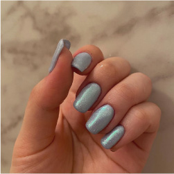 ワンカラーネイルホワイトブルー