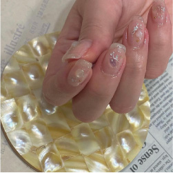 クリアネイル天然石